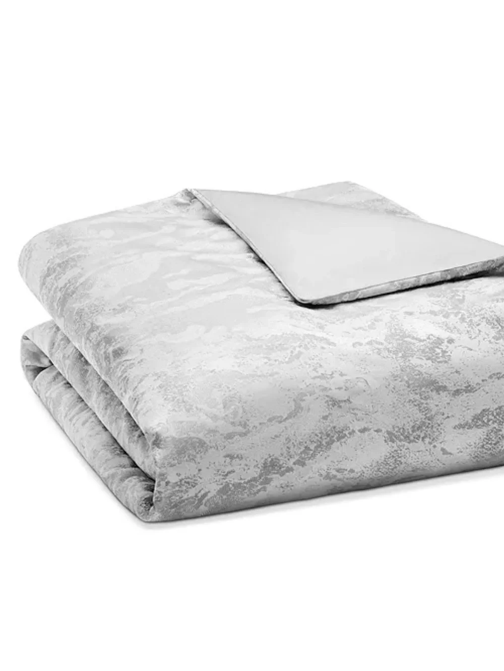 Donna Karan Luna Duvet Cover in Platinum, NWT, Size Full/Queen